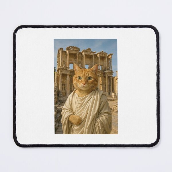 Item preview, Turkish cat in Ephesus archaeological site, classical philosopher style designed and sold by mrsupicku.