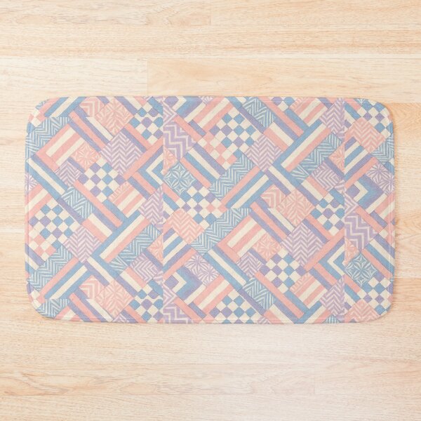 Item preview, Pastel Harmony – Soft Geometric Japanese Patchwork designed and sold by SUNAGIMO9999.