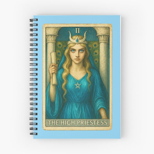 Item preview, Vintage Style The High Priestess Blue Tarot Card designed and sold by hauntedtees.