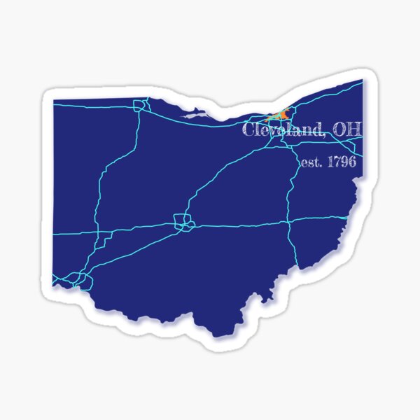 Item preview, Cleveland, OH [Blue] designed and sold by PhilbonianDezin.