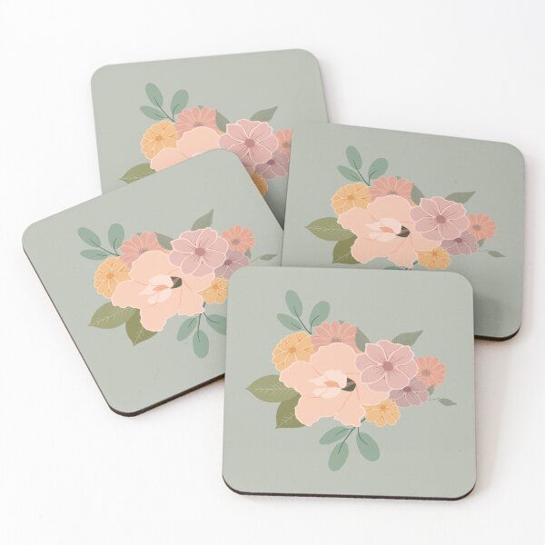 Item preview, Cottage Chic Floral Art Print – Vintage Sage Green and Pink Botanical Illustration designed and sold by 9th Cycle Studios.