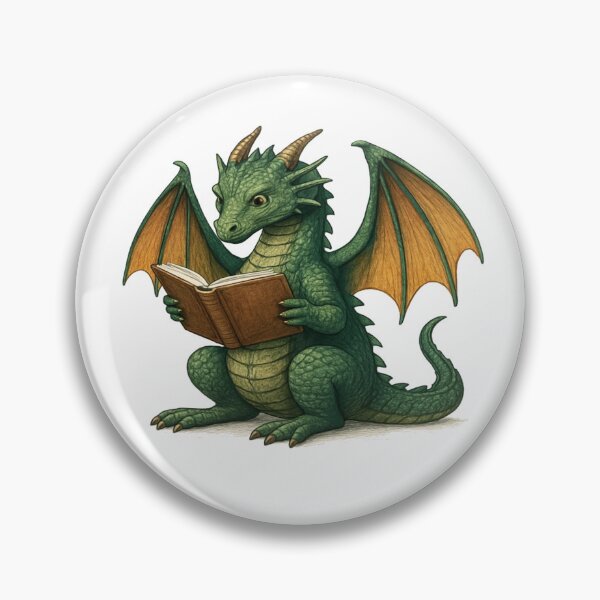 Item preview, Dragon reading a book designed and sold by YourFavBuddy.