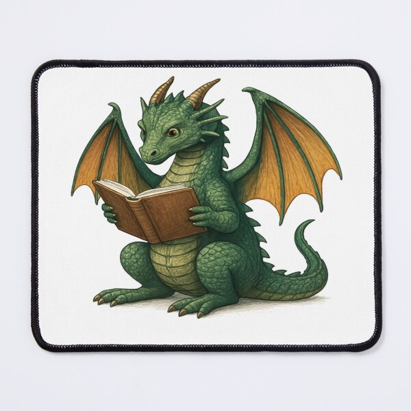 Item preview, Dragon reading a book designed and sold by YourFavBuddy.
