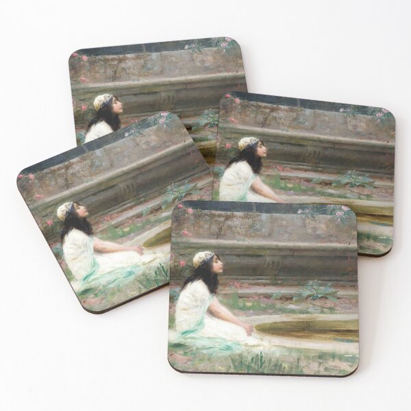 Item preview, A Young Girl By A Pool - Herbert James Draper designed and sold by forgottenbeauty.