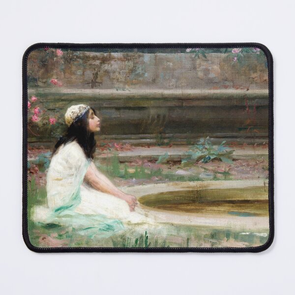 Item preview, A Young Girl By A Pool - Herbert James Draper designed and sold by forgottenbeauty.