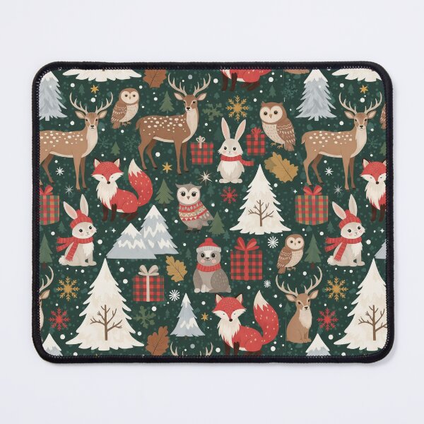 Item preview, Christmas animals in forest  designed and sold by DropRomance.