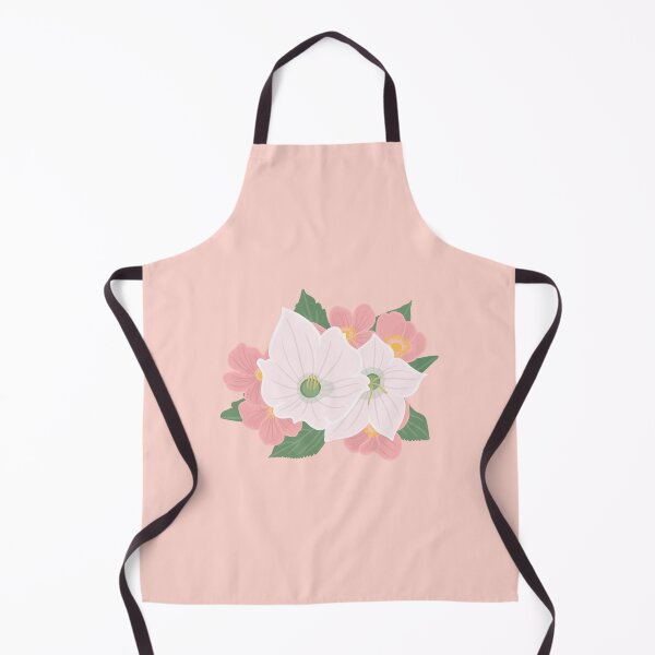 Item preview, Cottage Chic Floral Illustration – Vintage Pink & White Botanical Art, Retro Style designed and sold by 9th Cycle Studios.