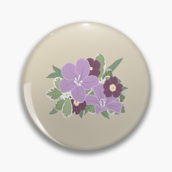 Item preview, Rustic Cottage Chic Floral Art – Vintage Boho Botanical Square Art Print in Purple & Green designed and sold by 9th Cycle Studios.