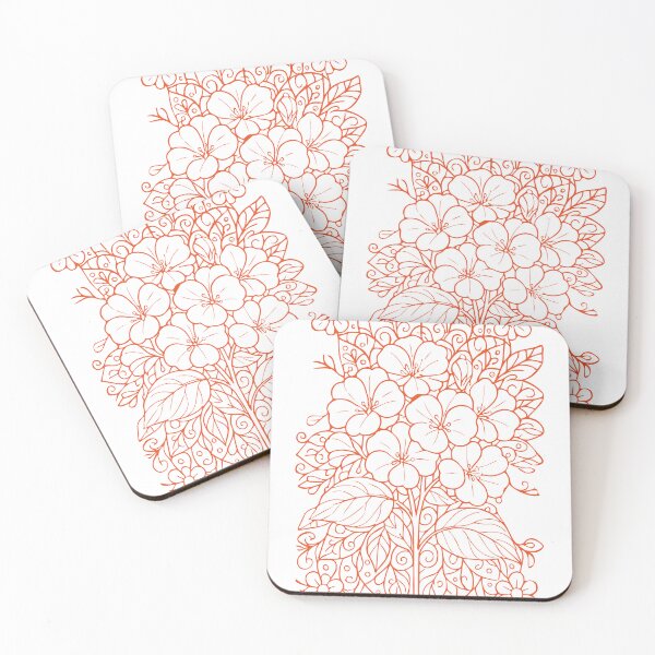 Item preview, Crimson Bloom: Folk Floral Flame designed and sold by SUE-SU.