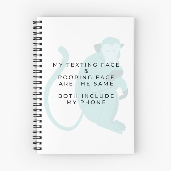 Item preview, Texting Face & Pooping Face – Funny Monkey Meme Design designed and sold by noggull.