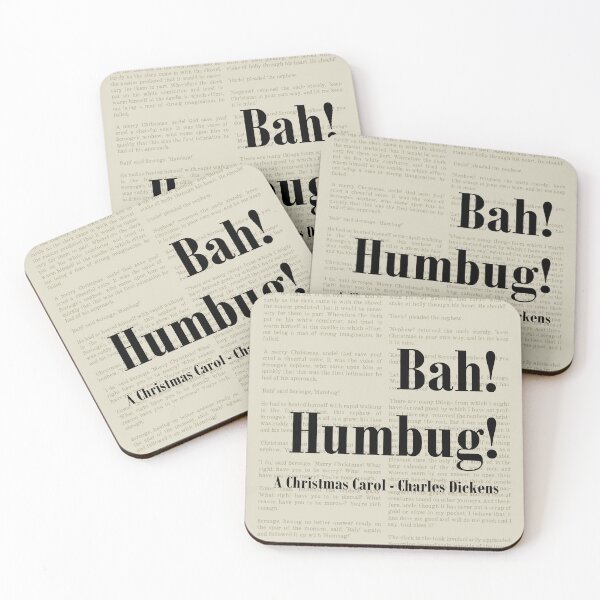 Item preview, Bah Humbug Christmas Carol Charles Dickens Quote Scrooge designed and sold by kakarikihill.