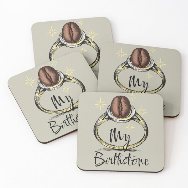 Item preview, Coffee Bean My Birthstone Ring Coffee Lovers  designed and sold by TackyTime.