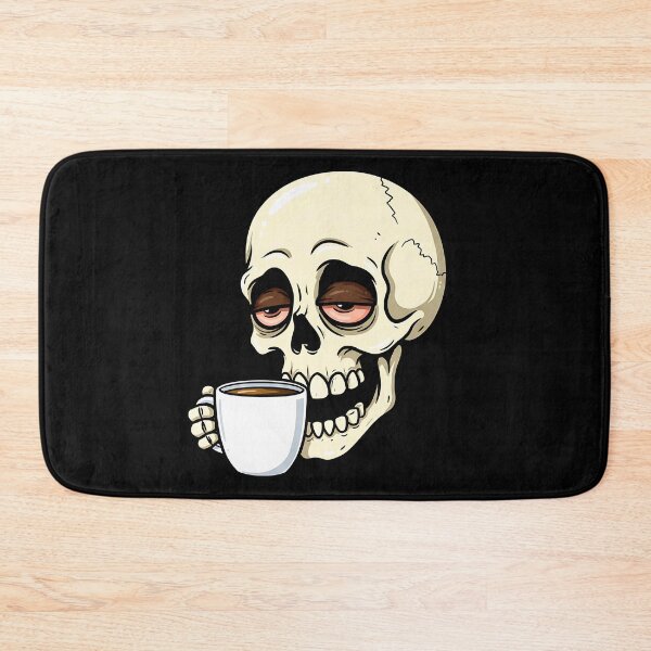 Item preview, Skull with Coffee – Sarcastic Design for Coffee Lovers designed and sold by TheSkullRoom.