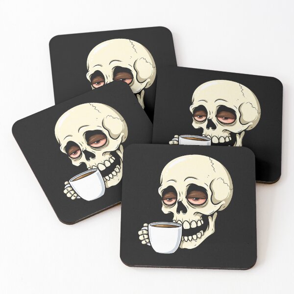 Item preview, Skull with Coffee – Sarcastic Design for Coffee Lovers designed and sold by TheSkullRoom.