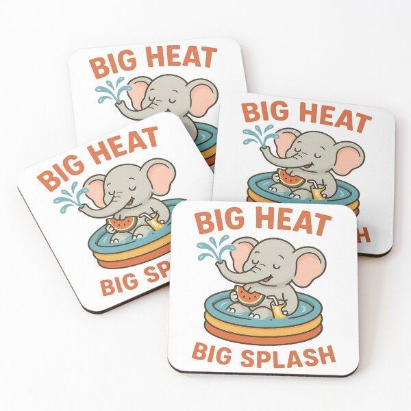 Item preview, Bold Summer Quote | Big Heat Big Splash Retro Beach Saying | Tropical Pool Party Vibes | Fun Vacation Typography Design | Hot Weather Aesthetic designed and sold by PaintedPixels01.