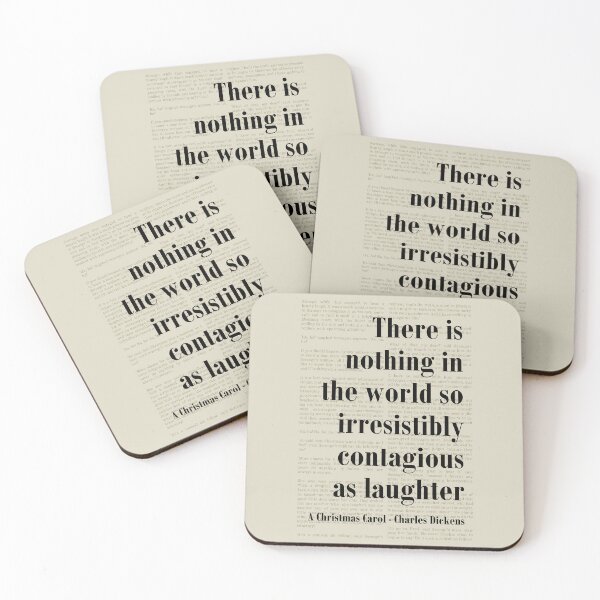 Item preview, Contagious as Laughter Christmas Carol Charles Dickens Quote designed and sold by kakarikihill.