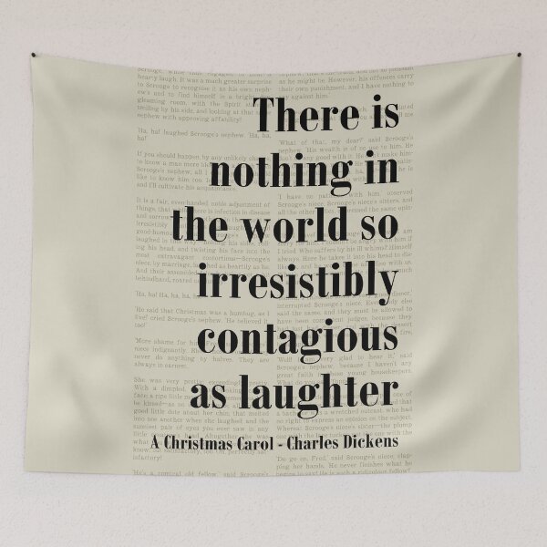Item preview, Contagious as Laughter Christmas Carol Charles Dickens Quote designed and sold by kakarikihill.