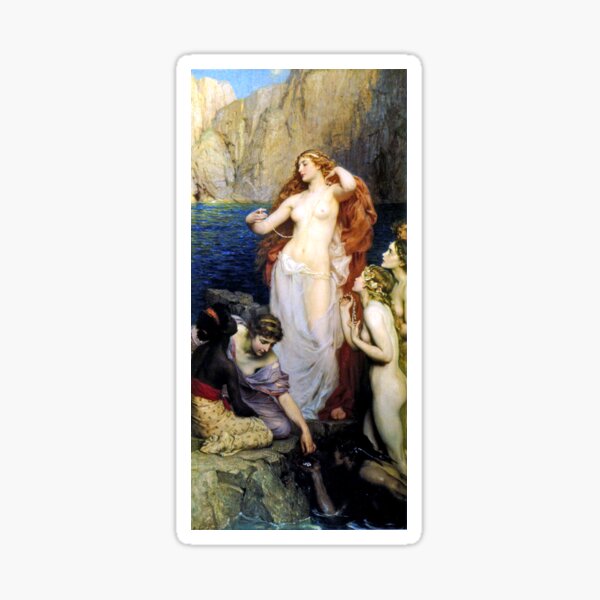 Item preview, Les perles d'Aphrodite - Herbert James Draper designed and sold by forgottenbeauty.