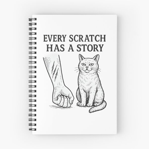 Item preview, Every Scratch Has a Story – Ink Sketch Cat Design designed and sold by ALITOPRINCE.