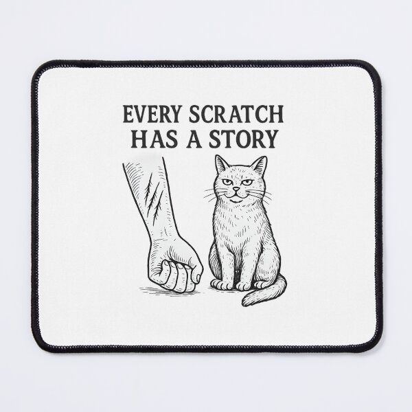 Item preview, Every Scratch Has a Story – Ink Sketch Cat Design designed and sold by ALITOPRINCE.