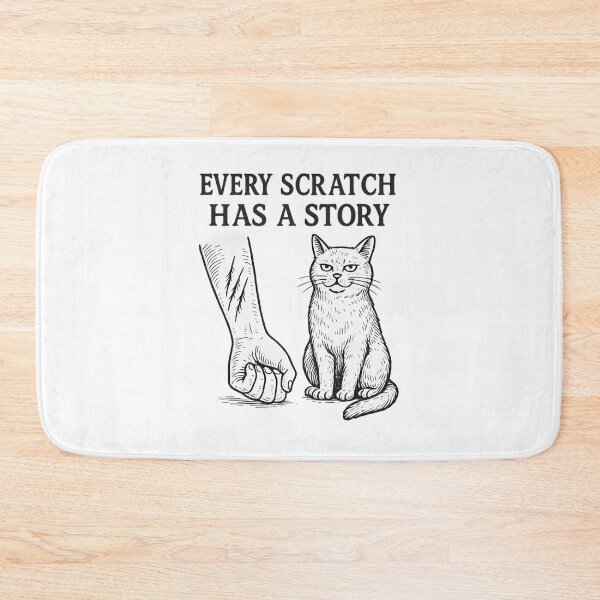 Item preview, Every Scratch Has a Story – Ink Sketch Cat Design designed and sold by ALITOPRINCE.