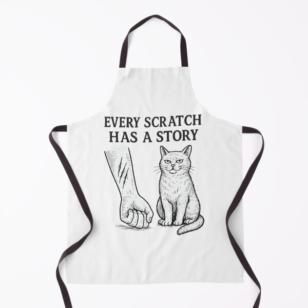 Item preview, Every Scratch Has a Story – Ink Sketch Cat Design designed and sold by ALITOPRINCE.