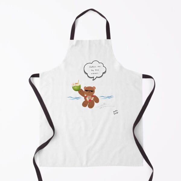 Item preview, Catch Me by the Waves – Coconut Beach Bear ( White / Transparent Background ) designed and sold by mintmono-studio.