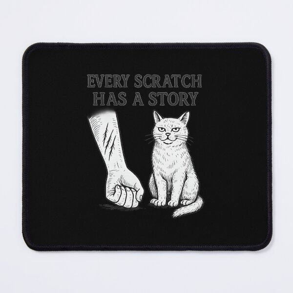 Item preview, Every Scratch Has a Story – Ink Sketch Cat Design designed and sold by ALITOPRINCE.