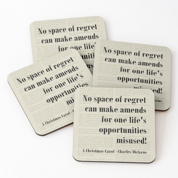 Item preview, Opportunites Misused Christmas Carol Charles Dickens Quote Scrooge designed and sold by kakarikihill.