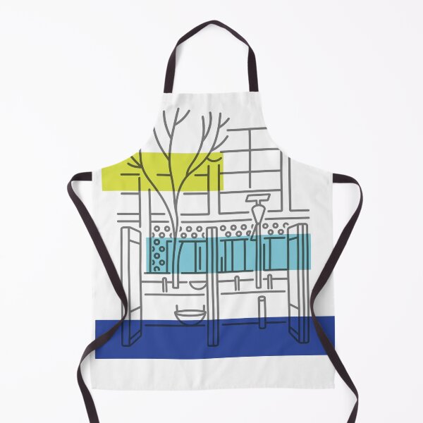 Item preview, Urban Stillness | Minimal Line Architecture with Modern Color Blocks designed and sold by GeEeN.