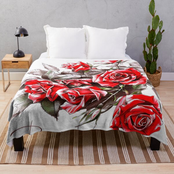Item preview, Red Roses Bouquet Romantic Floral Bunch designed and sold by ArtbyJustis.