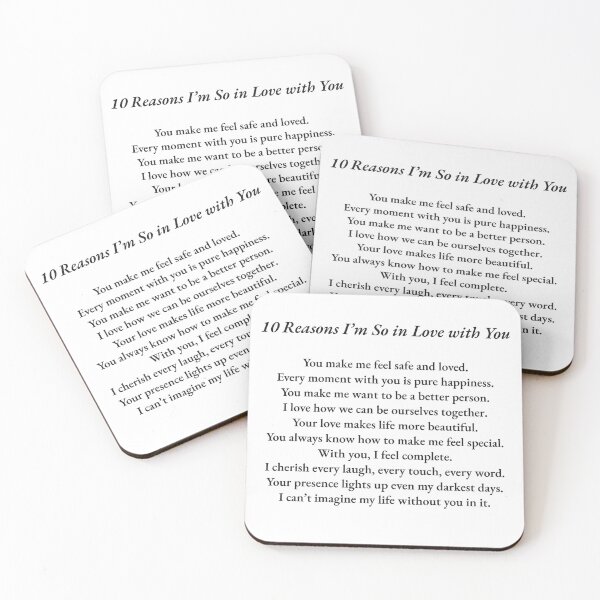 Item preview, Romantic Love Quote | 10 Reasons I’m So in Love with You | Sweet Sentimental Message | Anniversary Gift for Partner | Heartfelt Couple Design designed and sold by PaintedPixels01.
