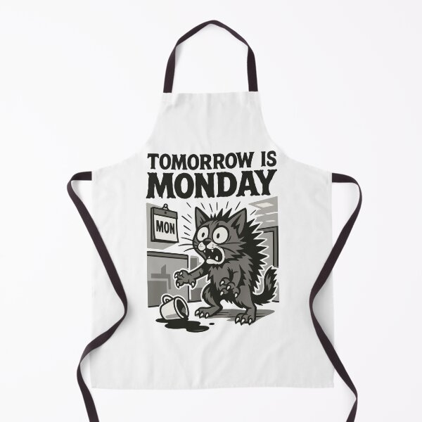 Item preview, Tomorrow Is Monday Funny Scared Cat Coffee Spill Design designed and sold by WildlifeInc.