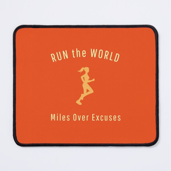 Item preview, Empowering Unisex T-Shirt - 'RUN the WORLD, Miles Over Excuses' - Motivation, Sportswear, Gift for Runners, Active Lifestyle, Cardio, Gym designed and sold by Creations by TAR.