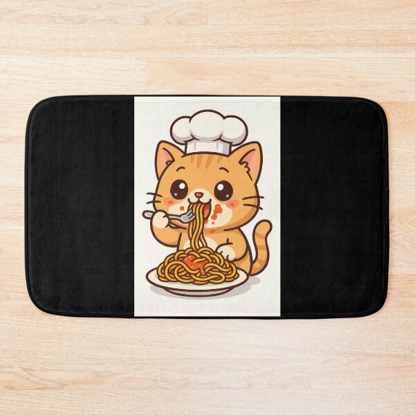Item preview, Pasta Meowster – Funny Cute Chef Cat Eating Spaghetti designed and sold by CesArt  D..