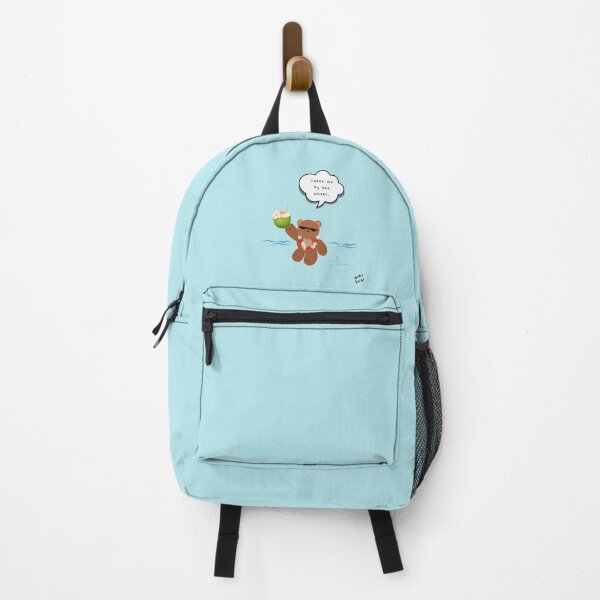Item preview, Catch Me by the Waves – Coconut Beach Bear ( Sky blue Background ) designed and sold by mintmono-studio.