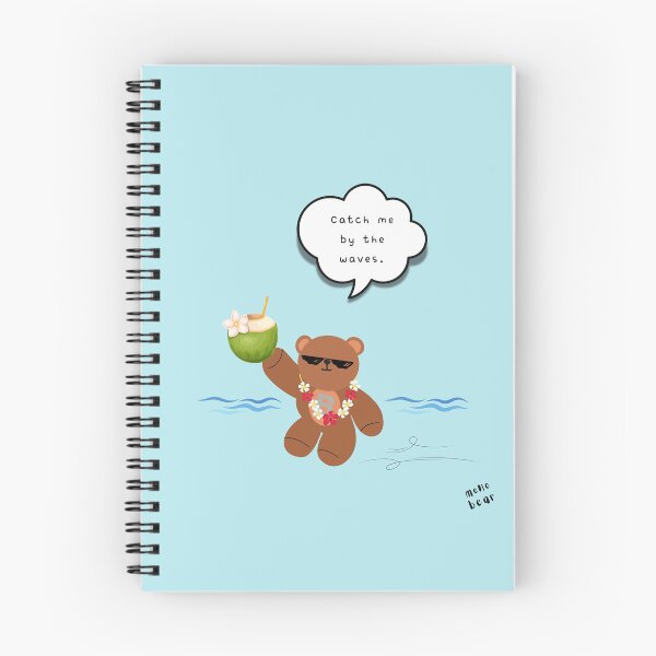 Item preview, Catch Me by the Waves – Coconut Beach Bear ( Sky blue Background ) designed and sold by mintmono-studio.