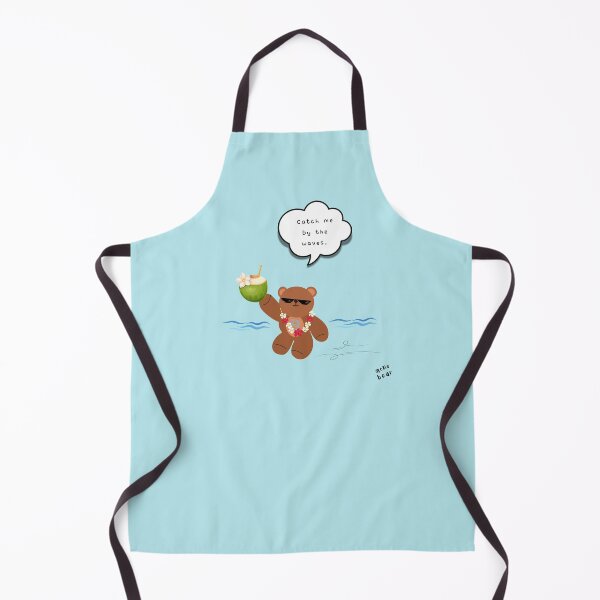 Item preview, Catch Me by the Waves – Coconut Beach Bear ( Sky blue Background ) designed and sold by mintmono-studio.
