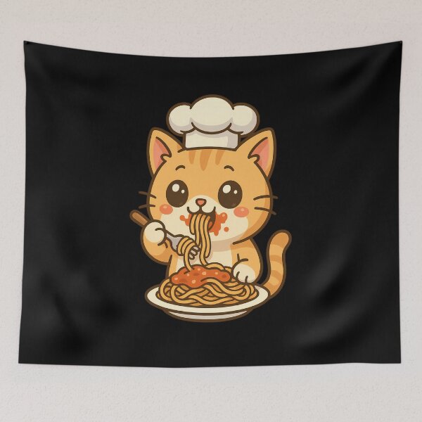 Item preview, Spaghetti Paws – The Meowster Chef designed and sold by CesArt  D..
