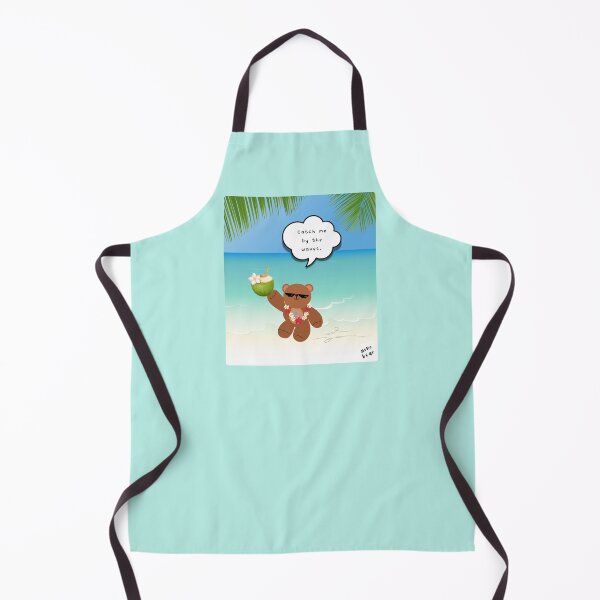 Item preview, Catch Me by the Waves – Coconut Beach Bear ( Square Background ) designed and sold by mintmono-studio.