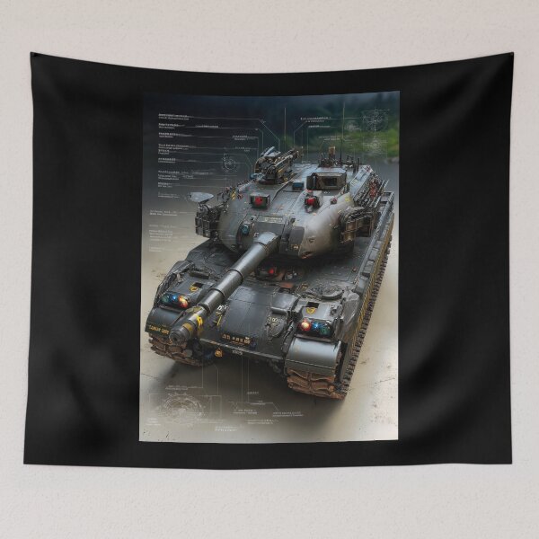 Item preview, High-tech Military Tank Design Showcasing Advanced Features designed and sold by jecphotography and art.