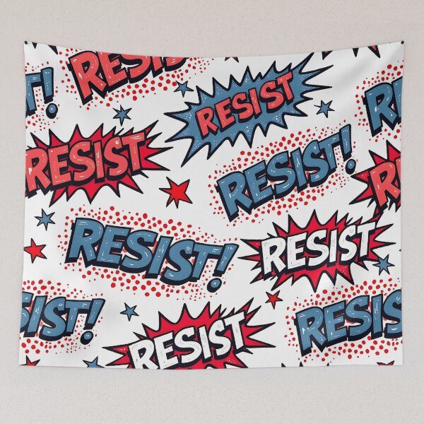 Item preview, Bold "Resist" Pattern – Protest-Inspired Typography Design designed and sold by JiffyGirls.