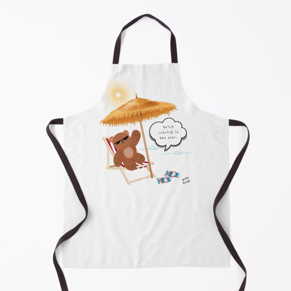 Item preview, Doing Nothing is the Plan – Chill Beach Bear ( White / Transparent Background ) designed and sold by mintmono-studio.