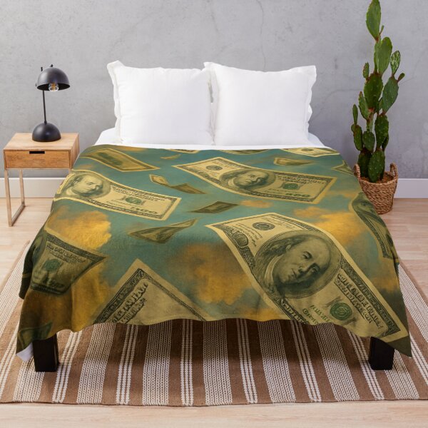 Item preview, Hundred Dollar Bills Falling Through Sky designed and sold by h4sey.