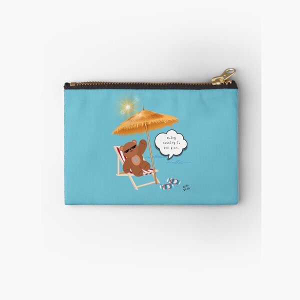 Item preview, Doing Nothing is the Plan – Chill Beach Bear ( Sky blue Background ) designed and sold by mintmono-studio.