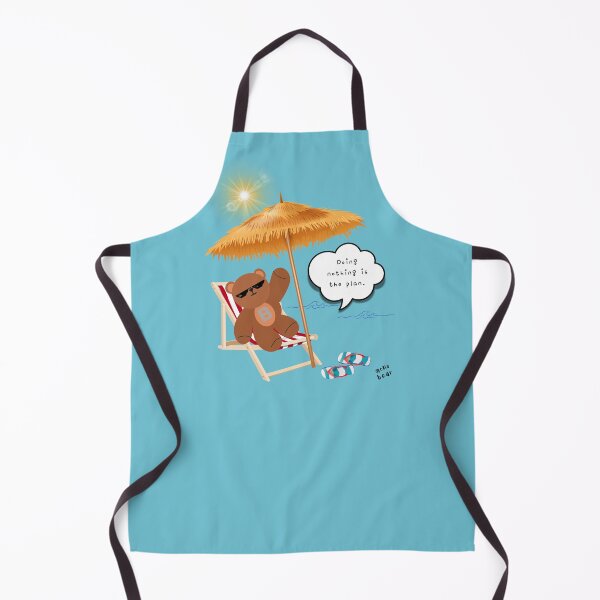 Item preview, Doing Nothing is the Plan – Chill Beach Bear ( Sky blue Background ) designed and sold by mintmono-studio.