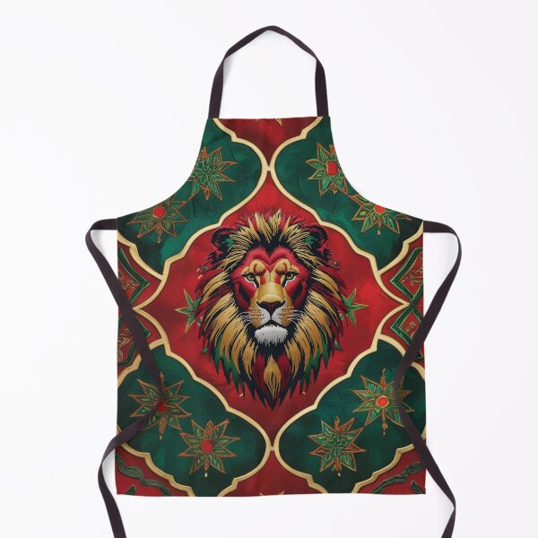 Item preview, Moroccan Lion Head Red Green Art designed and sold by ArtDesignTp.