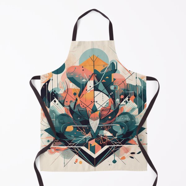 Item preview, Geometric Abstract Owl Art – Retro Futuristic Symmetry Design designed and sold by PaintbrushPlace.