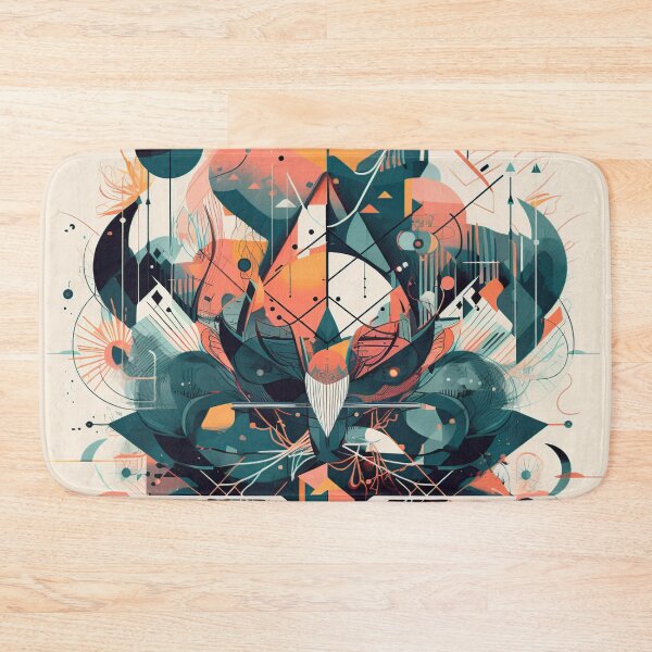 Item preview, Geometric Abstract Owl Art – Retro Futuristic Symmetry Design designed and sold by PaintbrushPlace.