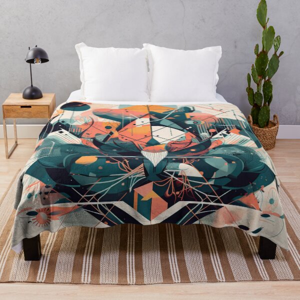 Item preview, Geometric Abstract Owl Art – Retro Futuristic Symmetry Design designed and sold by PaintbrushPlace.